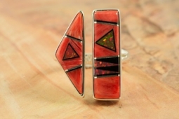 Genuine Spiny Oyster Shell Sterling Silver Ring